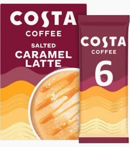 Costa Salted Caramel Latte, 6 Sachets 102g, Coffee, Costa Limited. Sold by Teas.co.uk.
