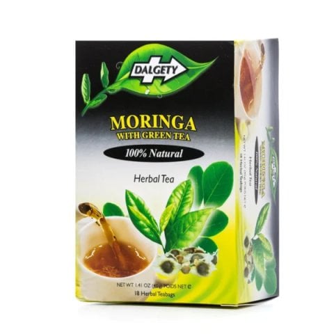 Dalgety Moringa with Green Tea, 18 Tea Bags 40g, Fruit and Herbal Tea, Dalgety Foods Limited. Sold by Teas.co.uk.