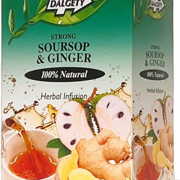 A Warming Cup Of Soursop And Ginger 1 Dalgety Soursop And Ginger, 18 Tea Bags 40G, Fruit And Herbal Tea, Dalgety Foods Limited. Sold By Teas.co.uk.