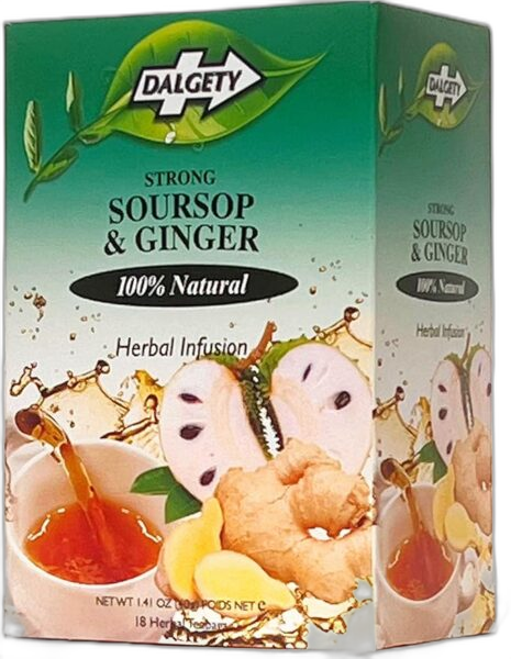 Dalgety Soursop and Ginger, 18 Tea Bags 40g, Fruit and Herbal Tea, Dalgety Foods Limited. Sold by Teas.co.uk.