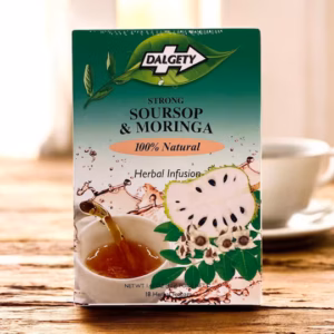 Dalgety Soursop And Moringa, 18 Tea Bags 40G, Box On Table, Available At Teas.co.uk