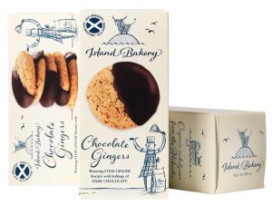 Island Bakery Chocolate and Ginger Organic Biscuits, 133g, Biscuits, Island Bakery Organics Limited. Sold by Teas.co.uk.