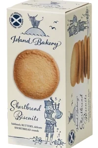 Island Bakery Scottish Shortbread Organic Biscuits, 125G, Front Of Box, Available At Teas.co.uk