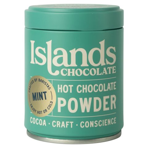 Islands Mint Hot Chocolate Powder, 200g, Cocoa, Islands Chocolate Limited. Sold by Teas.co.uk.