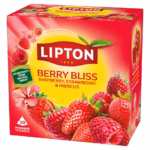 Lipton Berry Bliss, 20 Tea Bags 42g, side of box, available at teas.co.uk