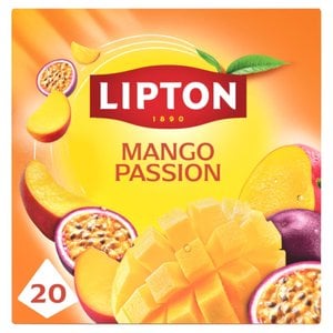 Lipton Mango and Passionfruit, 20 Tea Bags 36g, Decaffeinated Speciality Teas, Lipton Teas and Infusions UK Limited. Sold by Teas.co.uk.
