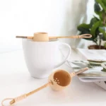 Tunta Bamboo Tea Strainer, Handmade in Thailand, twin view brewing, available at teas.co.uk