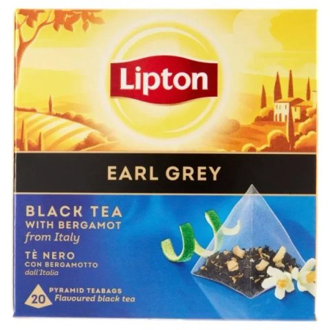 Lipton Black Earl Grey With Italian Bergamot, 20 Tea Bags 32g, Black Tea, Lipton Teas and Infusions UK Limited. Sold by Teas.co.uk.