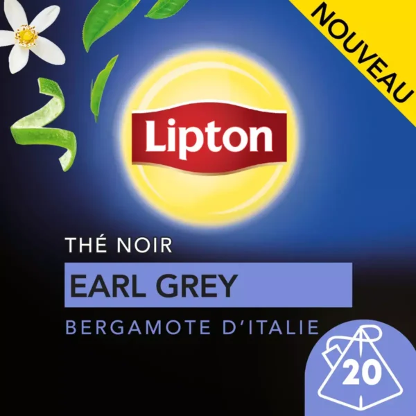 Lipton Black Earl Grey With Italian Bergamot, 20 Tea Bags 32g, Black Tea, Lipton Teas and Infusions UK Limited. Sold by Teas.co.uk.