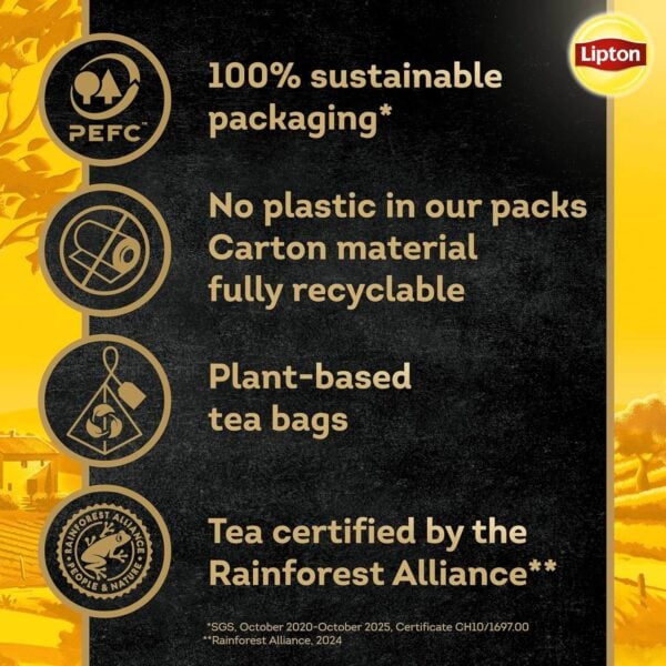 Lipton Black Tea with Vanilla and Caramel, 20 Tea Bags 34g, Black Tea, Lipton Teas and Infusions UK Limited. Sold by Teas.co.uk.
