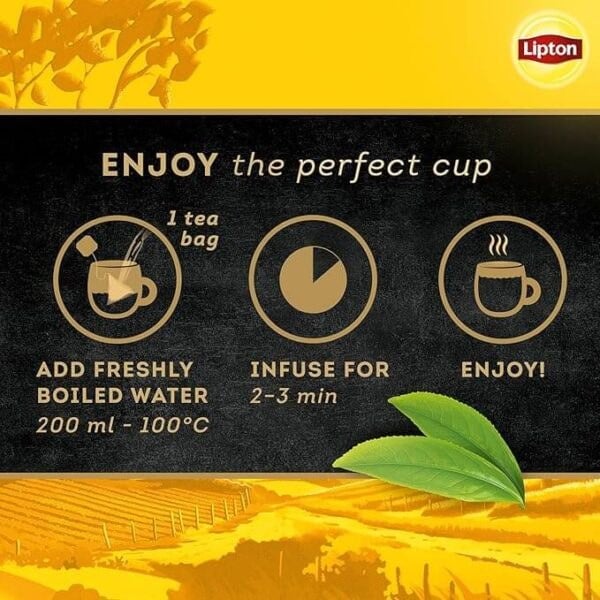 Lipton Black Tea With Vanilla And Caramel, 20 Tea Bags 34G, Black Tea, Lipton Teas And Infusions Uk Limited. Sold By Teas.co.uk.