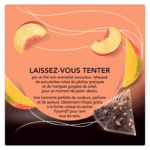 Lipton Black Tea with Peach and Mango from Greece, 20 Tea Bags 34g, back of box, available at teas.co.uk