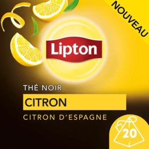 Lipton Black Tea with Spanish Lemons, 20 Tea Bags 34g, fron french, available at teas.co.uk