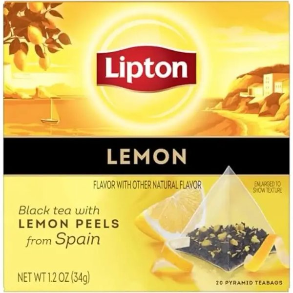 A Proper Cup Of Spanish Lemon Tea 1 Lipton Black Tea With Spanish Lemons, 20 Tea Bags 34G, Black Tea, Lipton Teas And Infusions Uk Limited. Sold By Teas.co.uk.