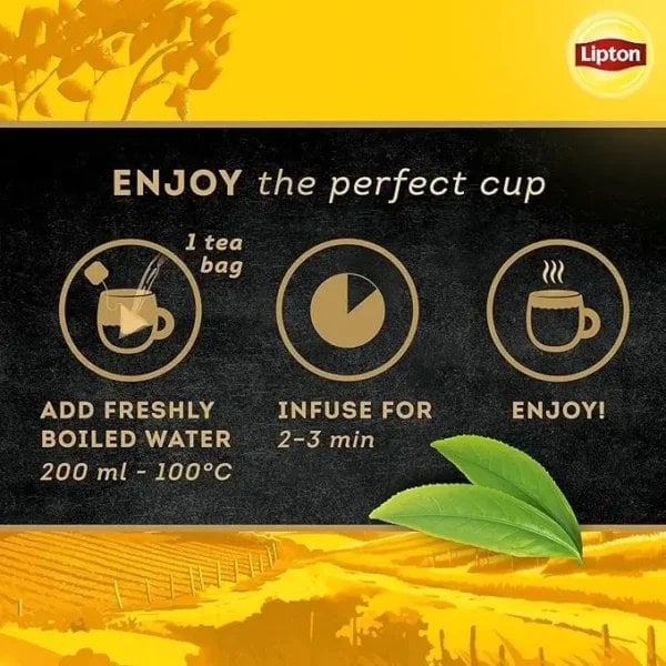 Lipton Green Mint Tea, 20 Tea Bags 32G, Brewing Instructions, Available At Teas.co.uk