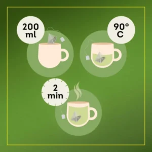 Lipton Green Tea with Blueberry and Blackberry, 20 Teabags 32g, brewing instructions, available at teas.co.uk
