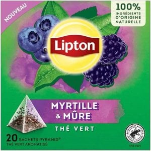 Lipton Green Tea with Blueberry and Blackberry, 20 Teabags 32g
