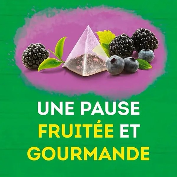 Lipton Green Tea with Blueberry and Blackberry, 20 Teabags 32g, fruit green tea, available at teas.co.uk