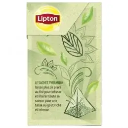 Www-Teas-Co-Uk-Lipton-Organic-Green-Tea-20-Tea-Bags-28G-8712423044005-Left-Side-Of-French-Box Lipton Organic Green Tea, 20 Tea Bags 28G