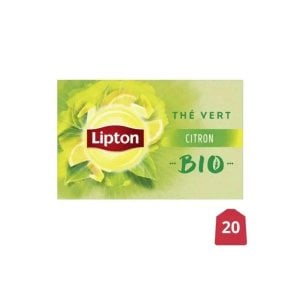 Lipton Organic Green Tea with Lemon, 20 Tea Bags 39g, French Tea, Lipton Teas and Infusions UK Limited. Sold by Teas.co.uk.