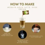 Mokate Gold Premium Irish Cream Latte, 10 Sachets 140g, how to make instructions, available at teas.co.uk