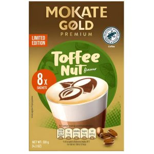 Mokate Gold Toffee Nut Latte, 8 Sachets 112g, Coffee, Mokate S.A.. Sold by Teas.co.uk.