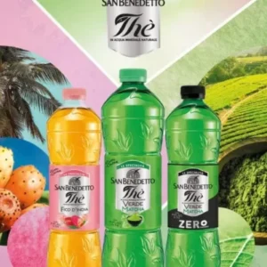 San Benedetto Matcha Green Tea, 400ml, tech specs on advert, available at teas.co.uk