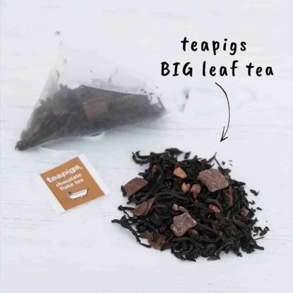 Teapigs Chocolate Flake, 15 Tea Bags 37.5G, Close Up On Tea Bag, Available At Teas.co.uk