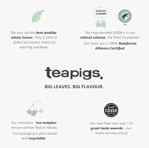 Teapigs Darjeeling, 15 Tea Bags 37.5g, about teapigs brand, available at teas.co.uk