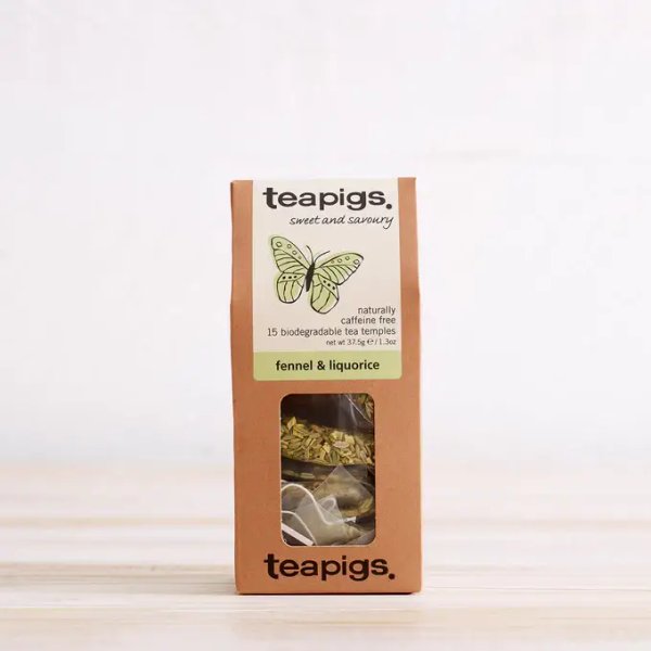 Teapigs Fennel and Liquorice, 15 Tea Bags 37.5g, front lifestyle, available at teas.co.uk