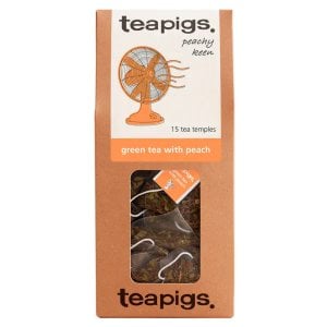 Teapigs Green Tea With Peach, 15 Tea Bags 37.5g, English Tea, Teapigs Limited. Sold by Teas.co.uk.
