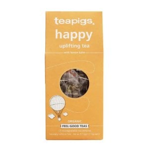 Teapigs Happy Tea With Lemon Balm, 15 Tea Bags 37.5g, Fruit and Herbal Tea, Teapigs Limited. Sold by Teas.co.uk.