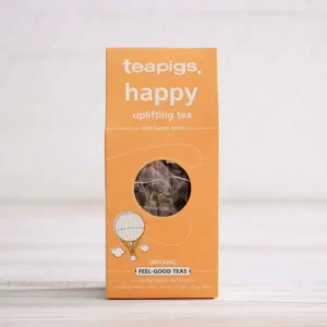 Teapigs Happy Tea With Lemon Balm, 15 Tea Bags 37.5g, lifestyle front, available at teas.co.uk