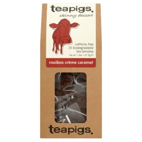 Teapigs Rooibos Creme Caramel, 15 Tea Bags, 37.5g, Decaffeinated Speciality Teas, Teapigs Limited. Sold by Teas.co.uk.