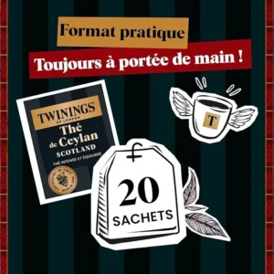Twinings Scotland's Ceylon Tea (International Blend), 20 Tea Bags 40g, product information panel, available at teas.co.uk