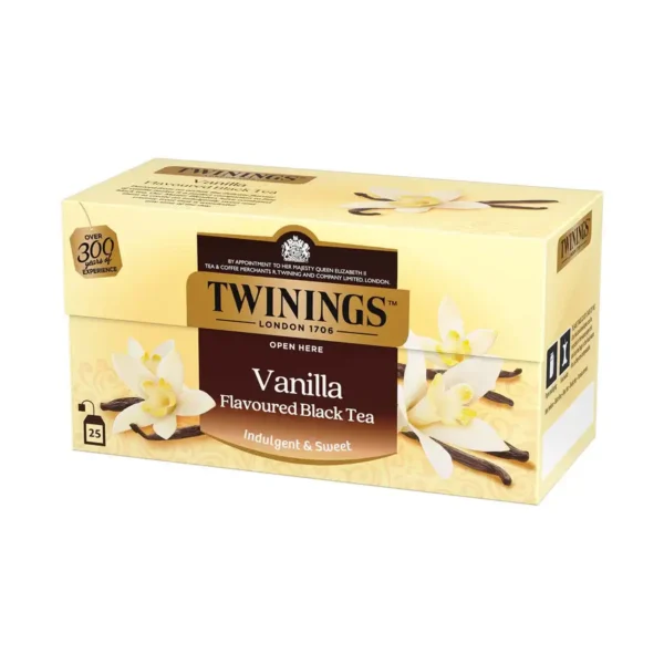 Www-Teas-Co-Uk-Twinings-Vanilla-Flavoured-Black-Tea-International-Blend-20-Tea-Bags-32G-5055953903354-Side-Shot-Uk-Style Twinings Vanilla Flavoured Black Tea (International Blend), 20 Tea Bags 32G