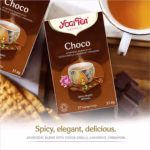 Yogi Tea Organic Choco, 17 Tea Bags 37.4g, lifestyle shot, available at teas.co.uk