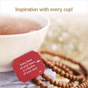 Yogi Tea Organic Choco, 17 Tea Bags 37.4g, lifestyle showing teacup, available at teas.co.uk