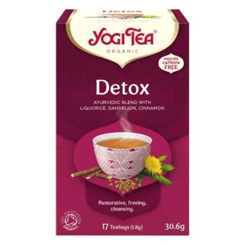 Yogi Tea Organic Detox, 17 Tea Bags 30.6g, Decaffeinated Speciality Teas, Yogi Tea GmbH. Sold by Teas.co.uk.