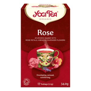 Yogi Tea Organic Rose, 17 Tea Bags 34g, Decaffeinated Speciality Teas, Yogi Tea GmbH. Sold by Teas.co.uk.