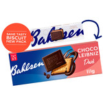 Bahlsen Choco Leibniz Dark Chocolate Biscuits, 111g, pack shot 2, available at teas.co.uk