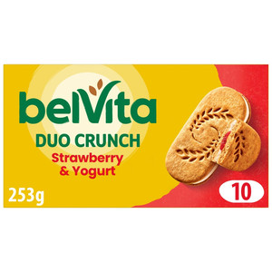 Belvita Duo Crunch Strawberry & Yogurt Cereal Snack Bars Multipack, 253g