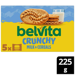 Belvita Milk & Cereal Biscuit Snack Bars Multipack, 5 x 45g