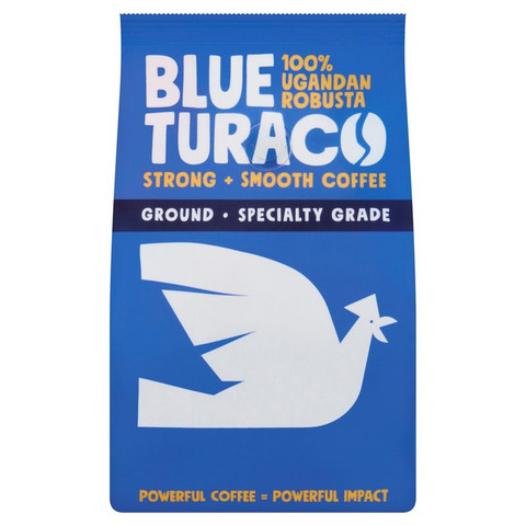 Blue Turaco Coffee Ground 100% Specialty Ugandan Robusta, 227g