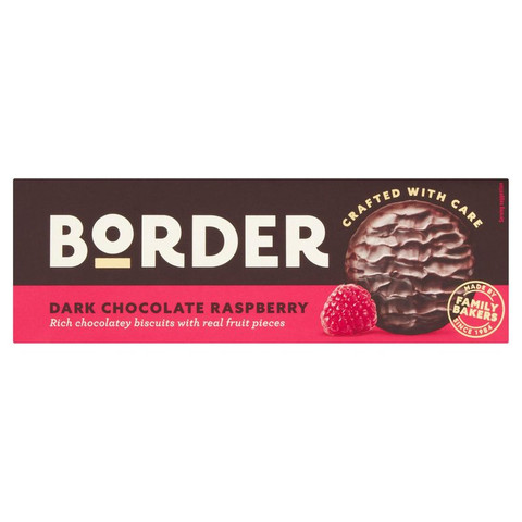 Border Dark Chocolate Raspberry Biscuits, 150g