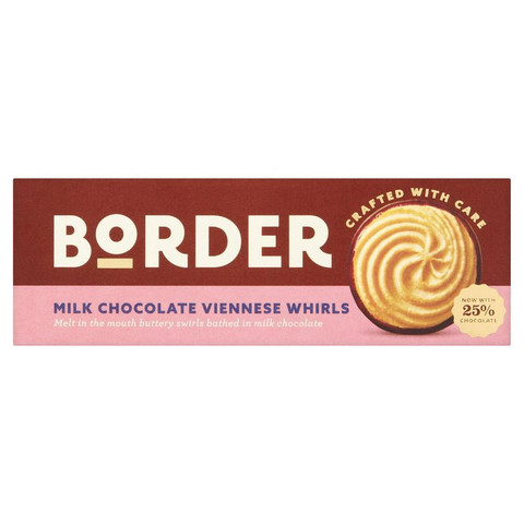 Border Milk Chocolate Viennese Whirls, 150g