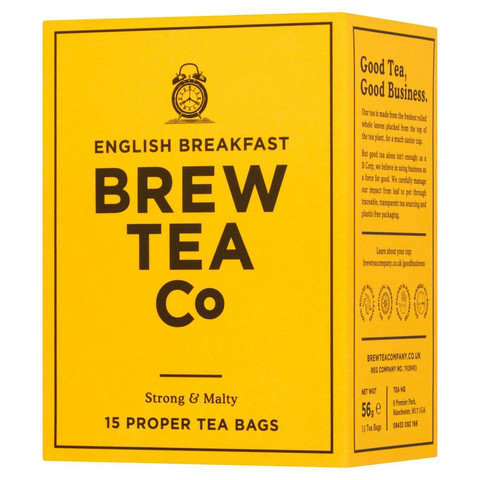 Brew Tea Co English Breakfast, 15 Tea Bags 56g