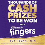 Cadbury Dairy Milk Fingers Milk Chocolate Covered Biscuits, 114g, pack shot 2, available at teas.co.uk