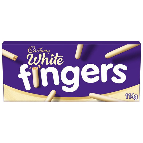 Cadbury Fingers White Chocolate Covered Biscuits, 114g