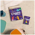 Cadbury Mini Fingers Multipack Chocolate Biscuits, 5 Biscuits 96.5g, pack shot 2, available at teas.co.uk